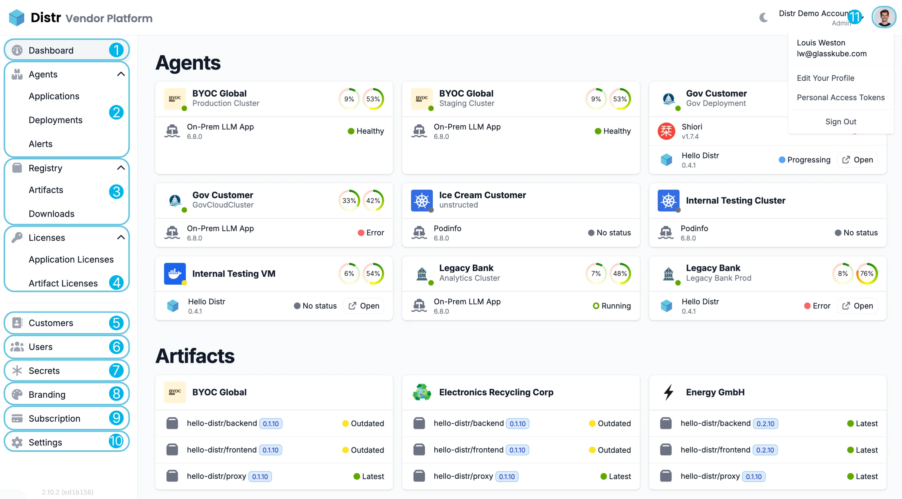 Glasskube brand asset featured on distr.sh