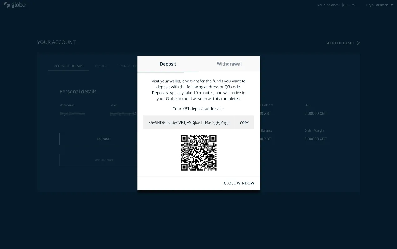 Globe brand asset featured on globe.exchange