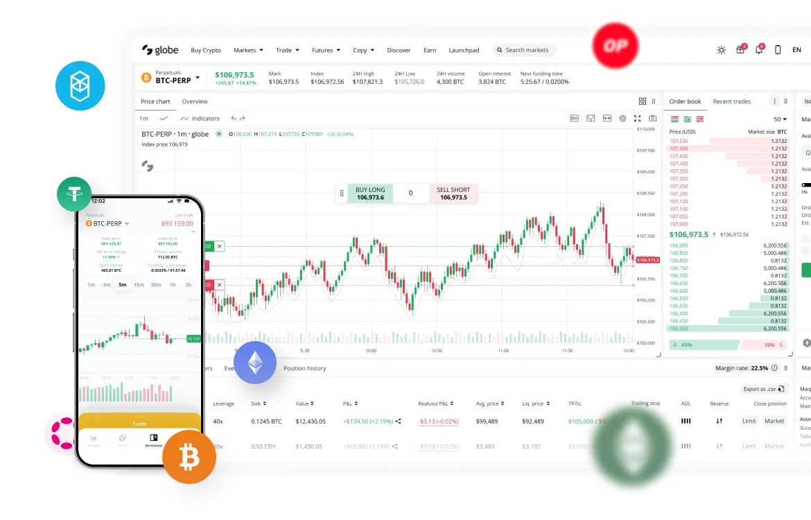 Globe brand asset featured on globe.exchange