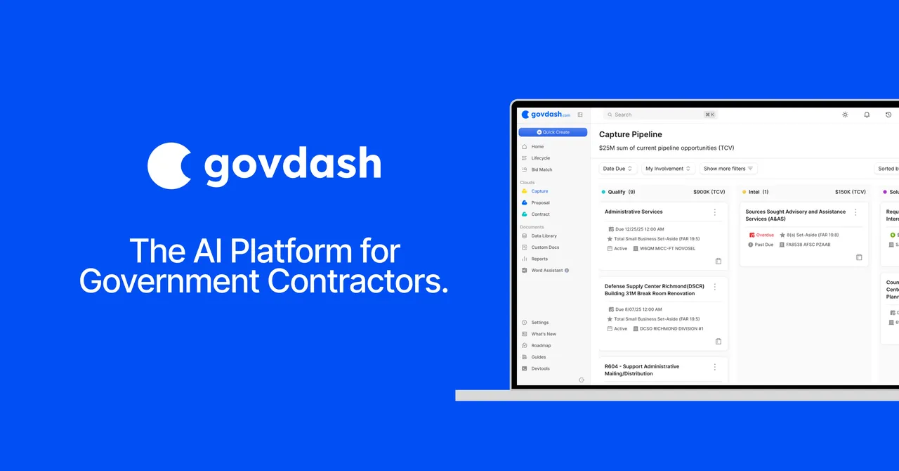 GovDash brand asset featured on govdash.com