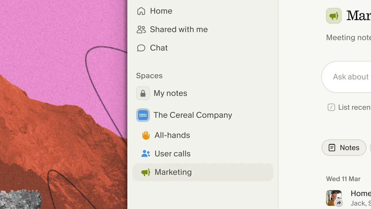 Granola brand asset featured on granola.ai