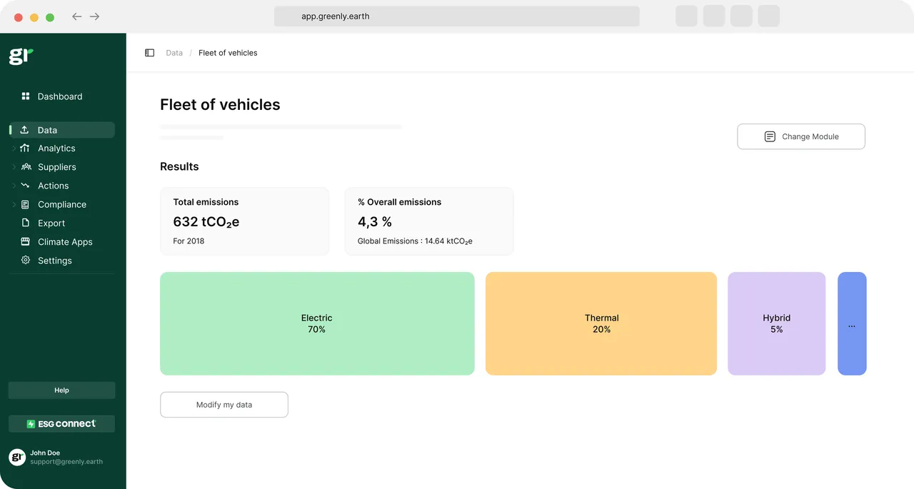 Greenly brand asset featured on greenly.earth