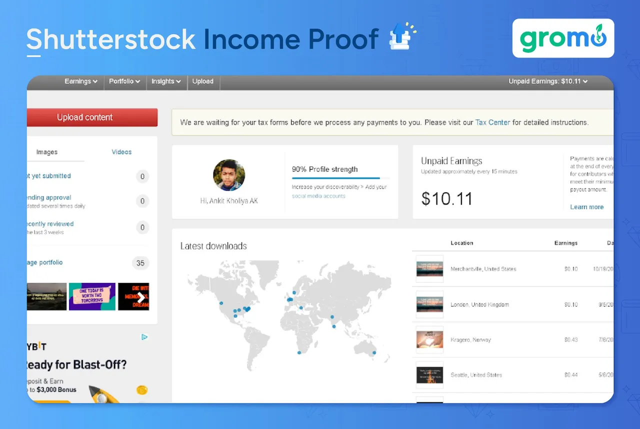 GroMo brand asset featured on gromo.in
