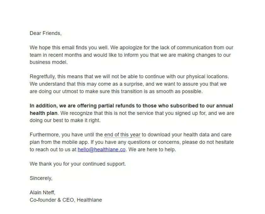 Healthlane brand asset featured on techpoint.africa