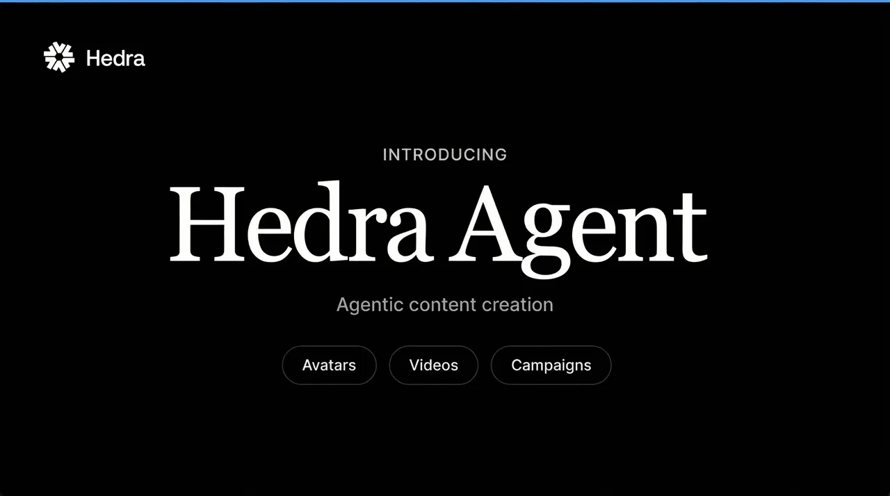 Hedra brand asset featured on hedra.com