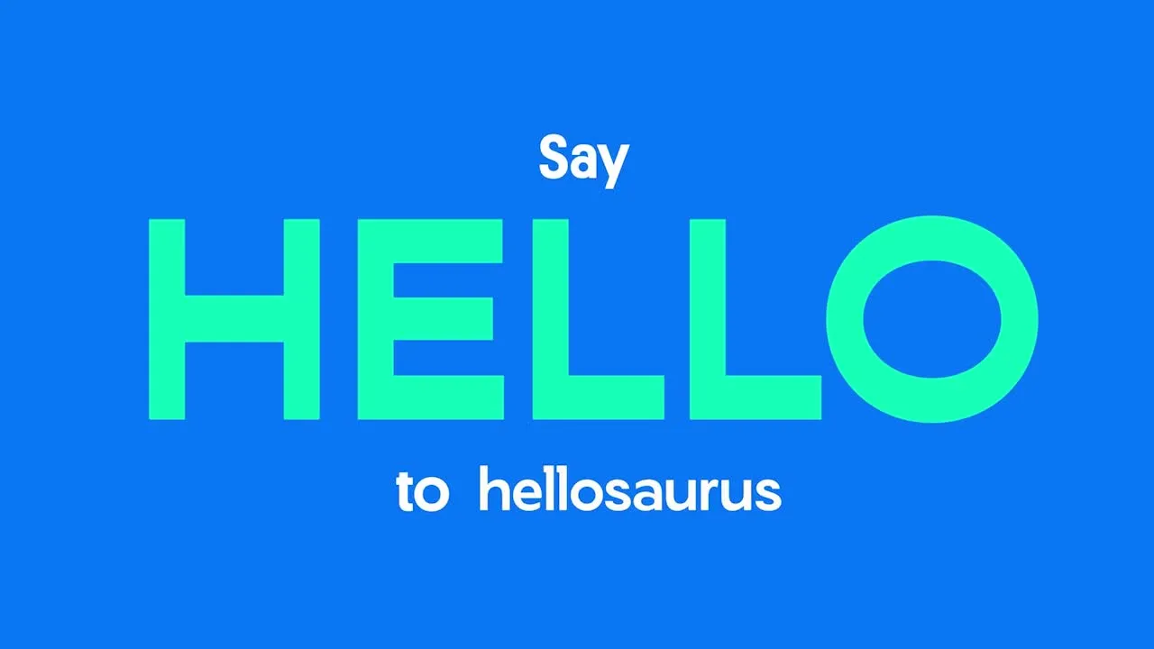 Hellosaurus brand asset featured on hellosaurus.com