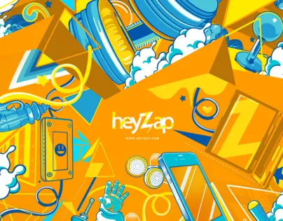 Heyzap brand asset featured on behance.net