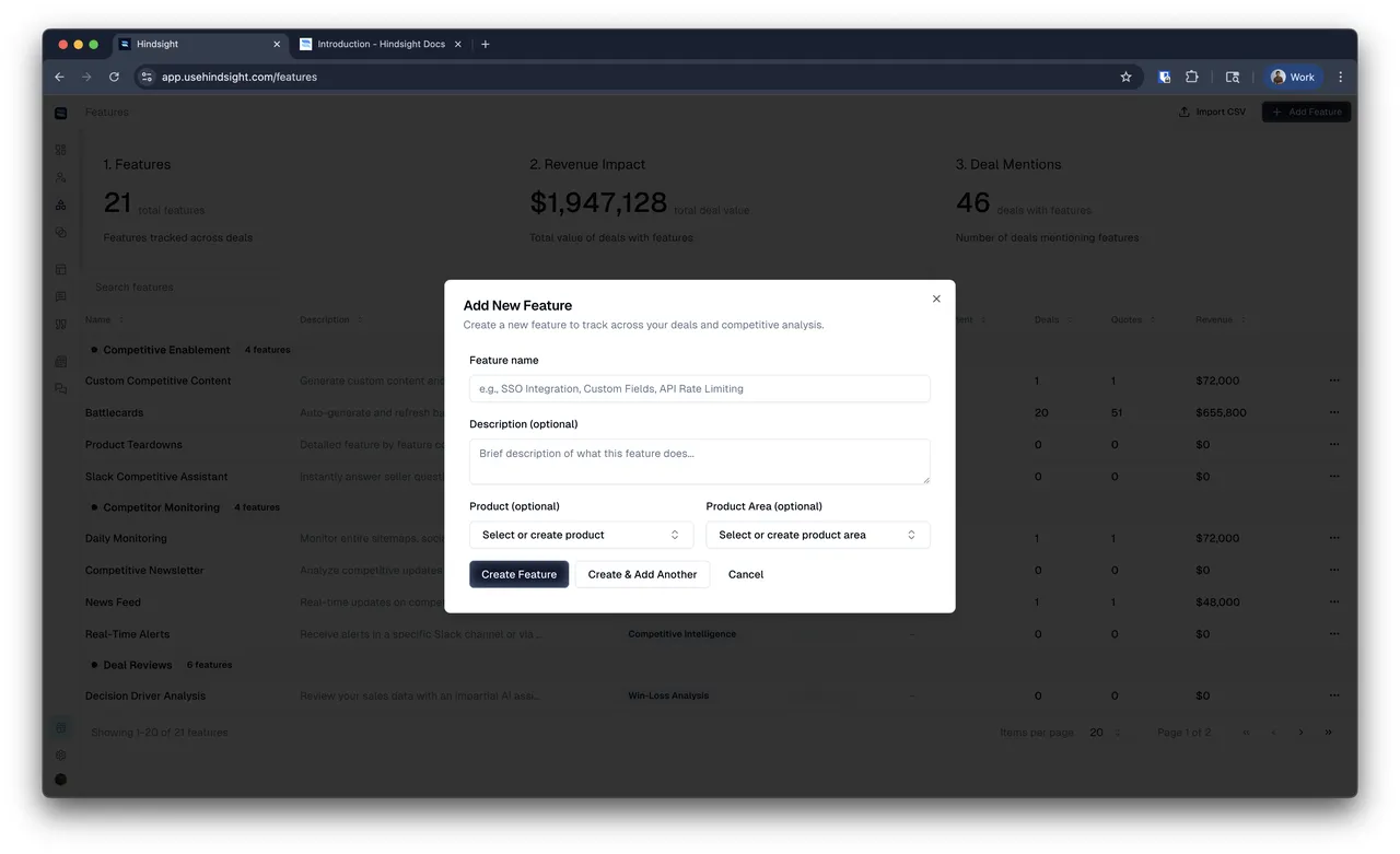 Hindsight brand asset featured on docs.usehindsight.com