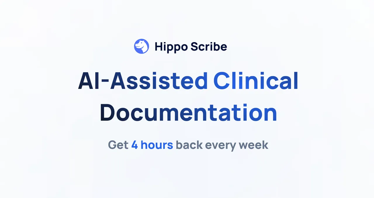 Hippo Scribe brand asset featured on gethipposcribe.com