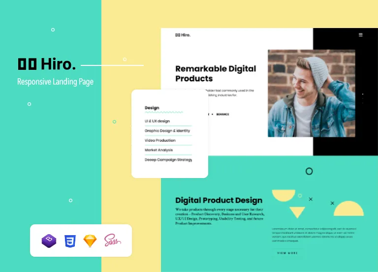 Hiro brand asset featured on bootstrapdash.com