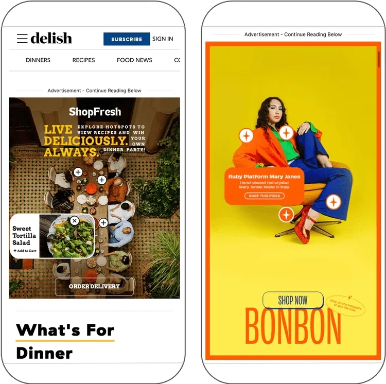 Hotspots brand asset featured on advertising.hearstmagazines.com