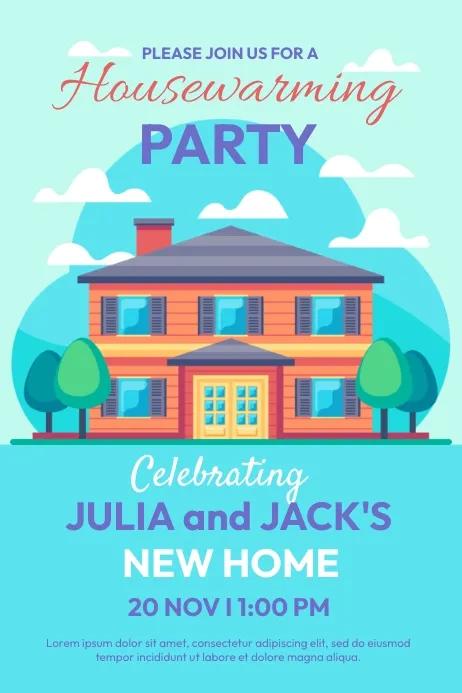 Housewarming brand asset featured on postermywall.com