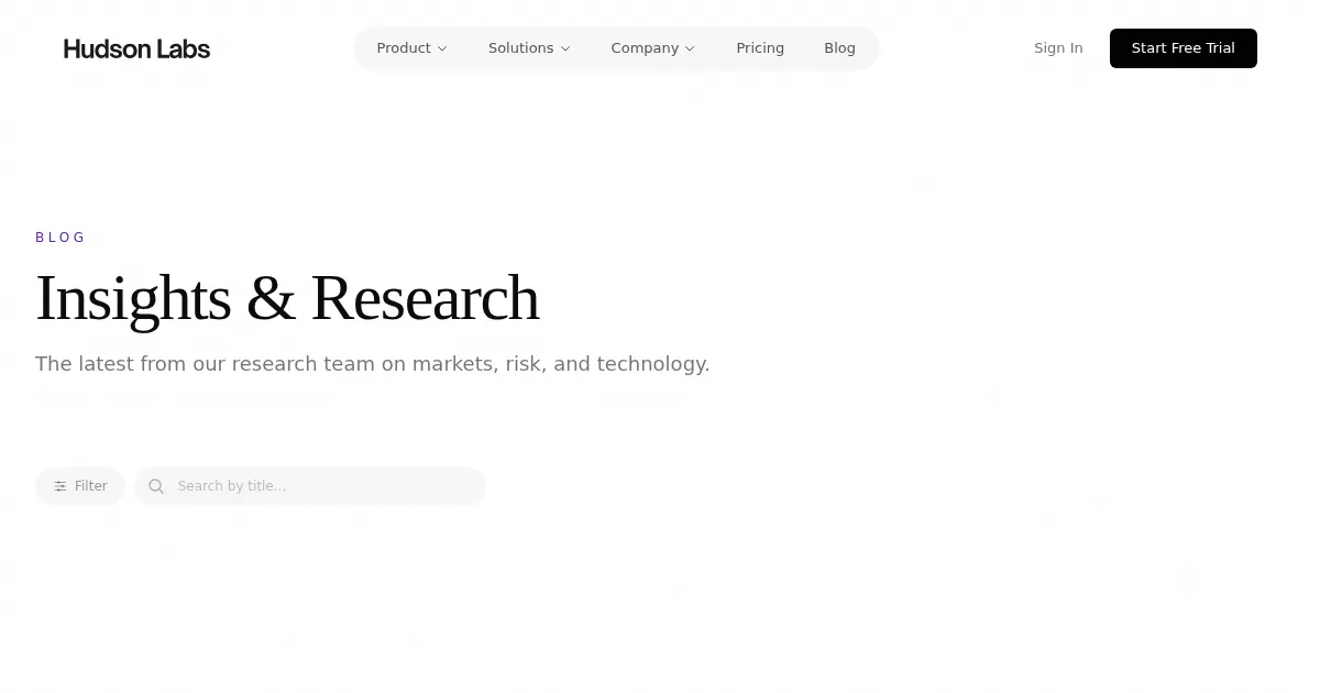 Hudson Labs (formerly Bedrock AI) brand asset featured on hudson-labs.com