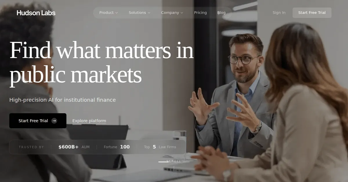 Hudson Labs (formerly Bedrock AI) brand asset featured on hudson-labs.com