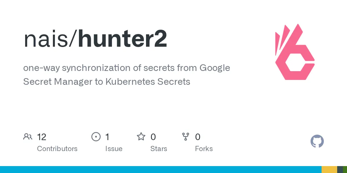 Hunter2 brand asset featured on github.com