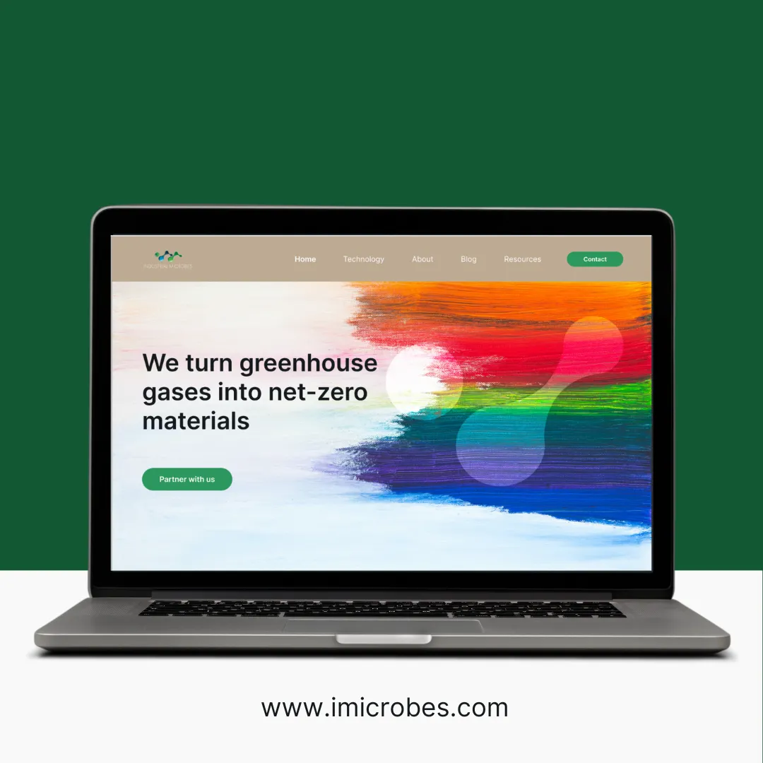 Industrial Microbes brand asset featured on imicrobes.com