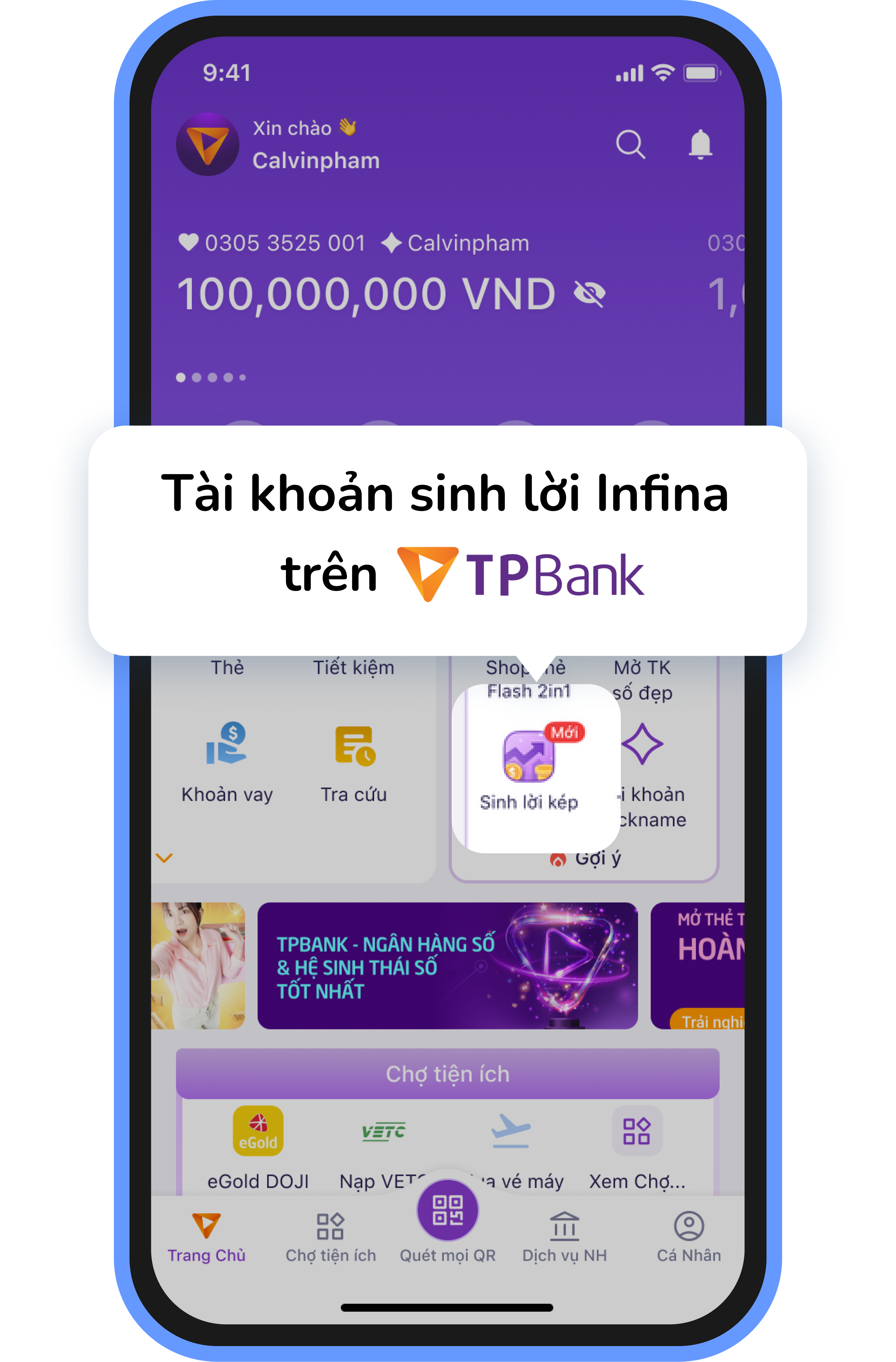 Infina brand asset featured on infina.vn