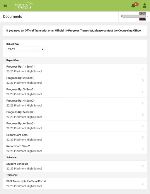 Infinite brand asset featured on piedmont.k12.ca.us