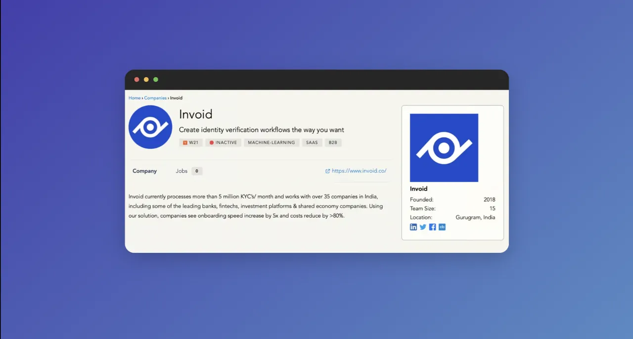 Invoid brand asset featured on linkedin.com