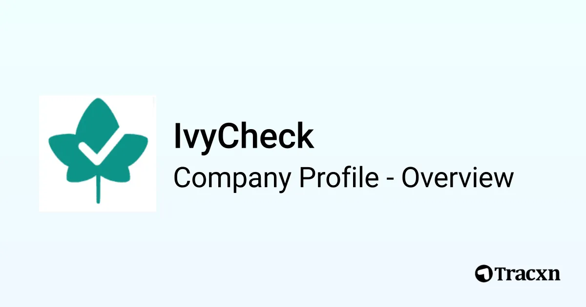 IvyCheck brand asset featured on tracxn.com