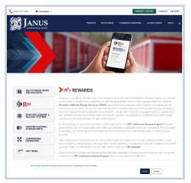 Janus brand asset featured on janusintl.com