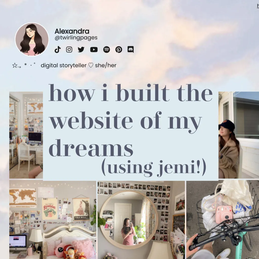 Jemi brand asset featured on twirlingpages.com