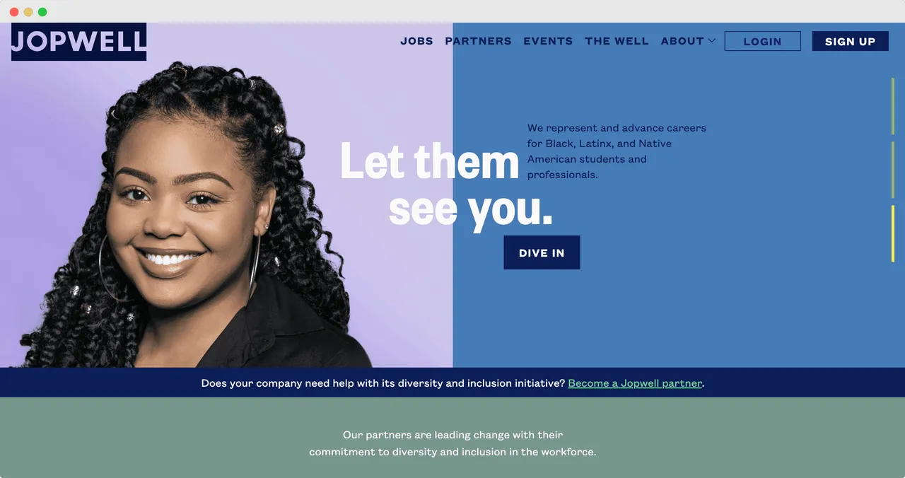 Jopwell brand asset featured on easy.jobs