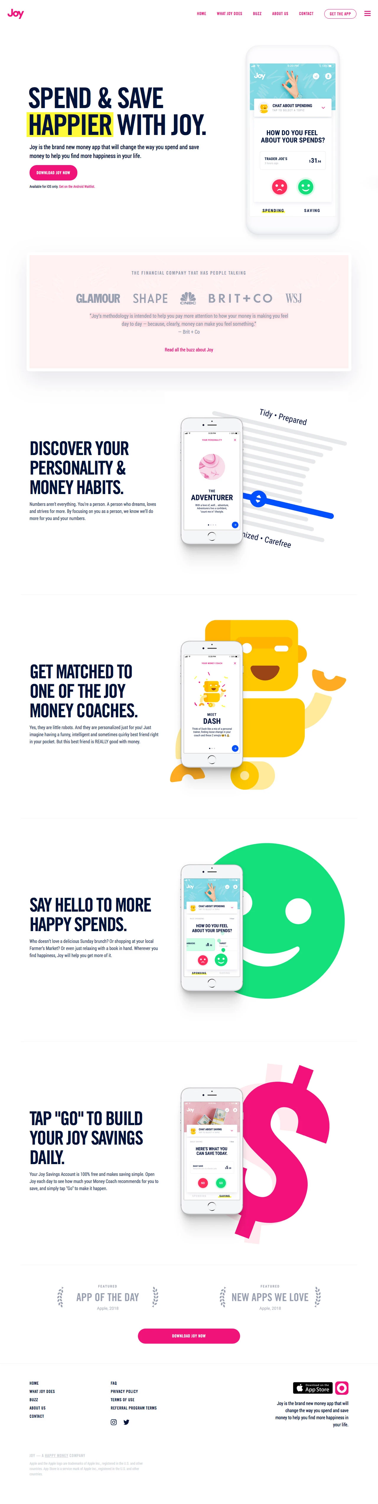 Joy brand asset featured on lapa.ninja