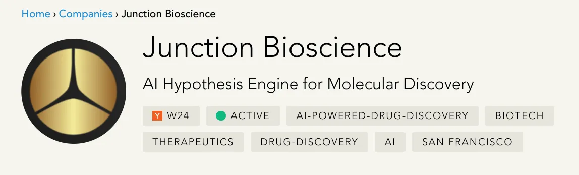 Junction Bioscience brand asset featured on evoailabs.medium.com