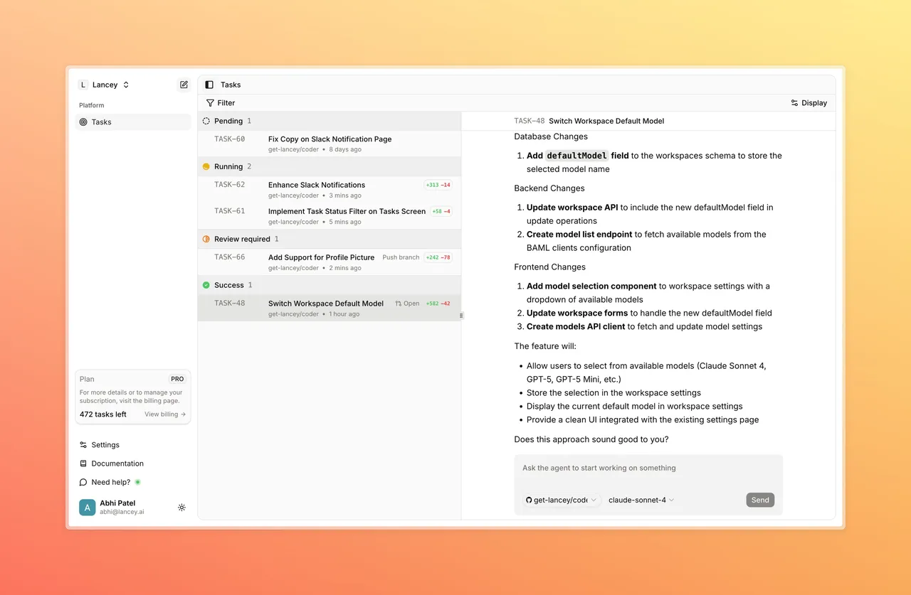 Lancey brand asset featured on lancey.ai