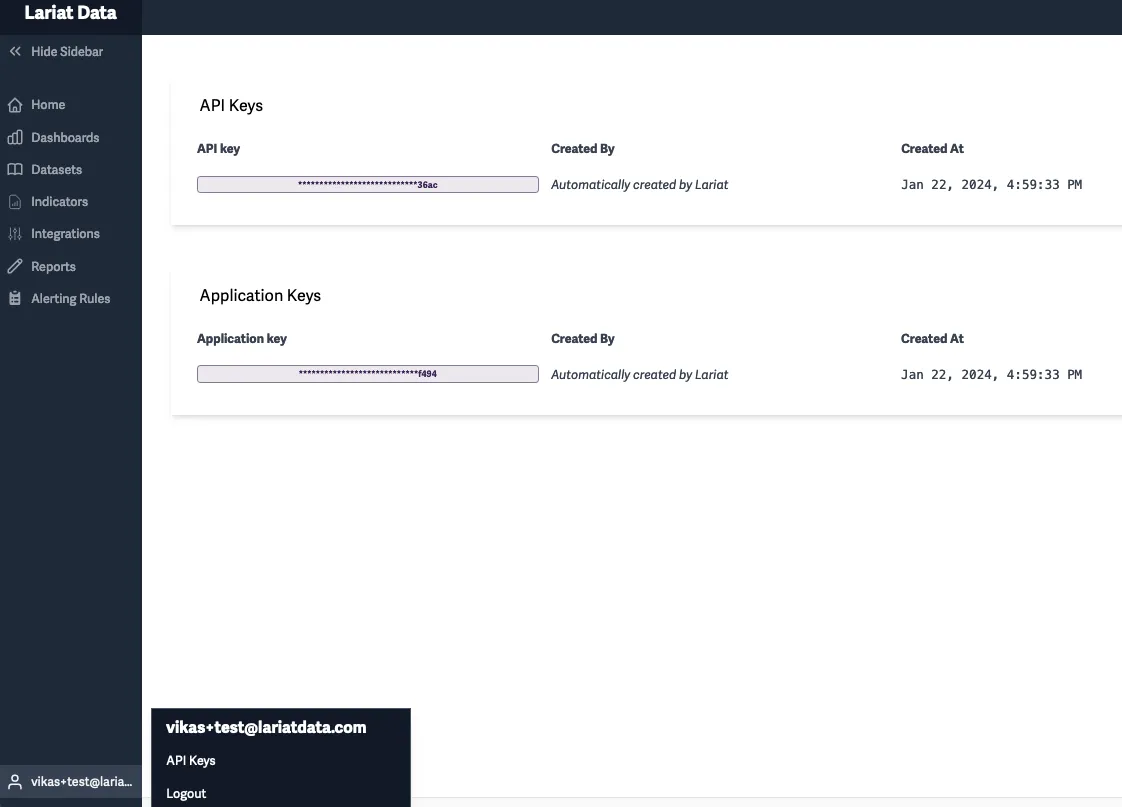 Lariat Data brand asset featured on docs.lariatdata.com
