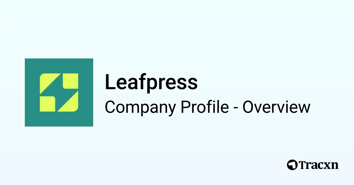 Leafpress brand asset featured on tracxn.com