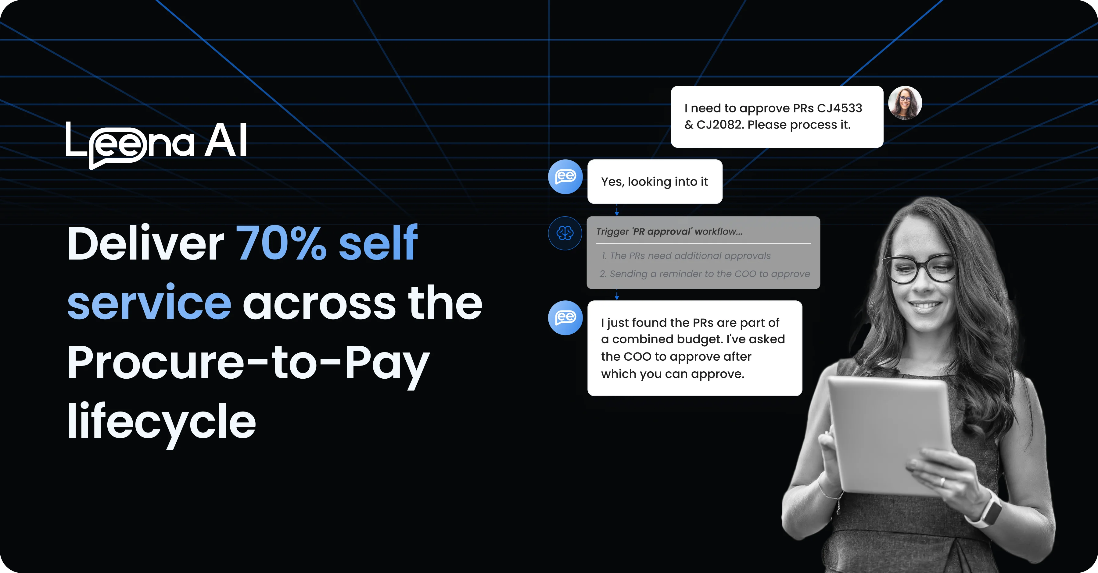 Leena AI brand asset featured on leena.ai
