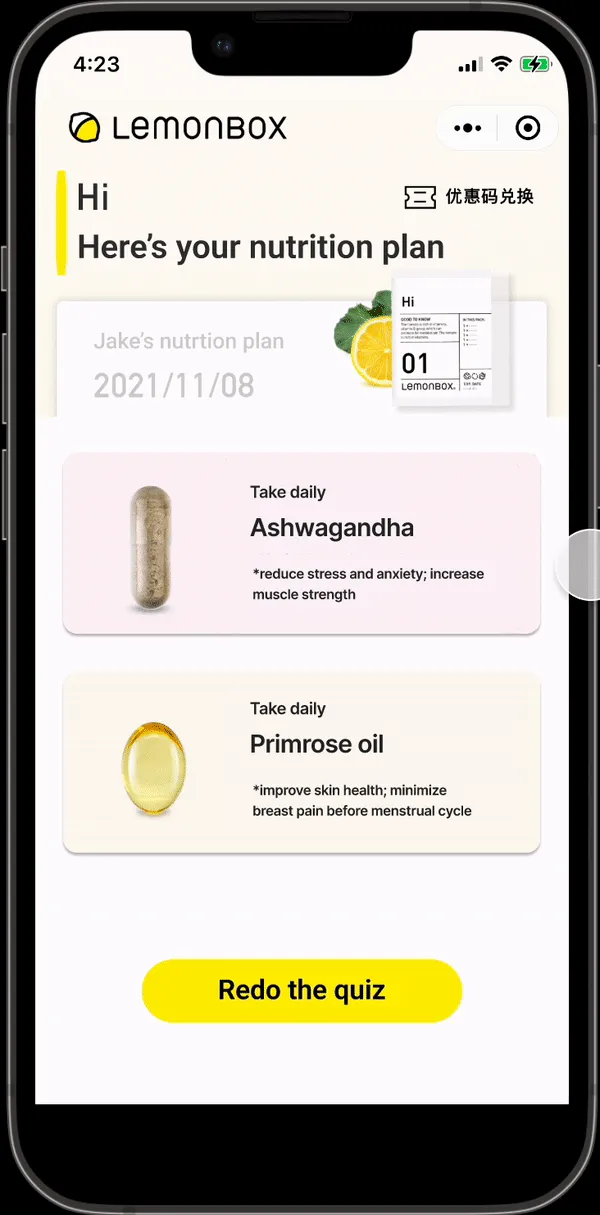 LemonBox Health brand asset featured on kellywang.org