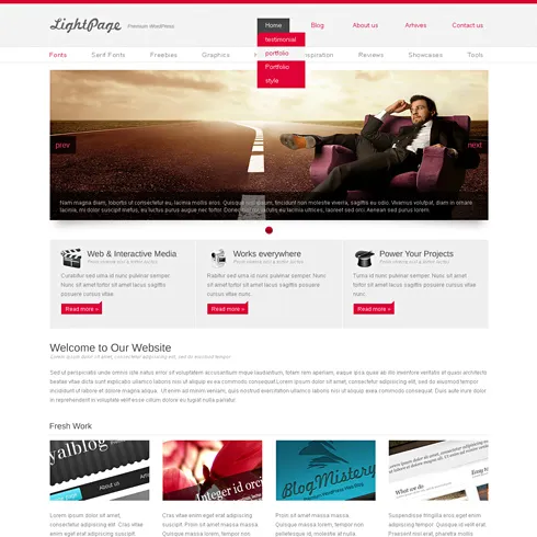 Lightpage brand asset featured on dreamtemplate.com