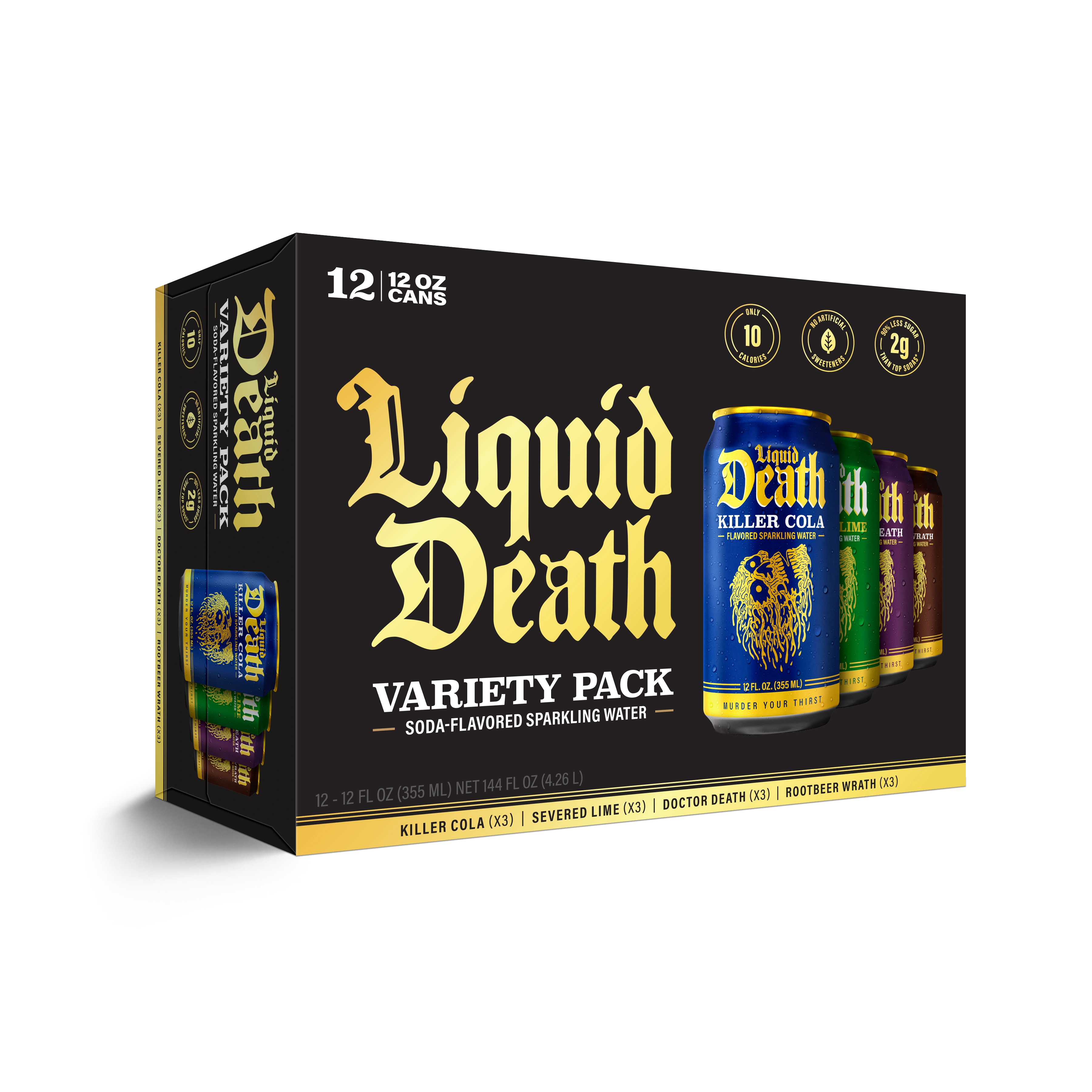 Liquid Death brand asset featured on liquiddeath.com