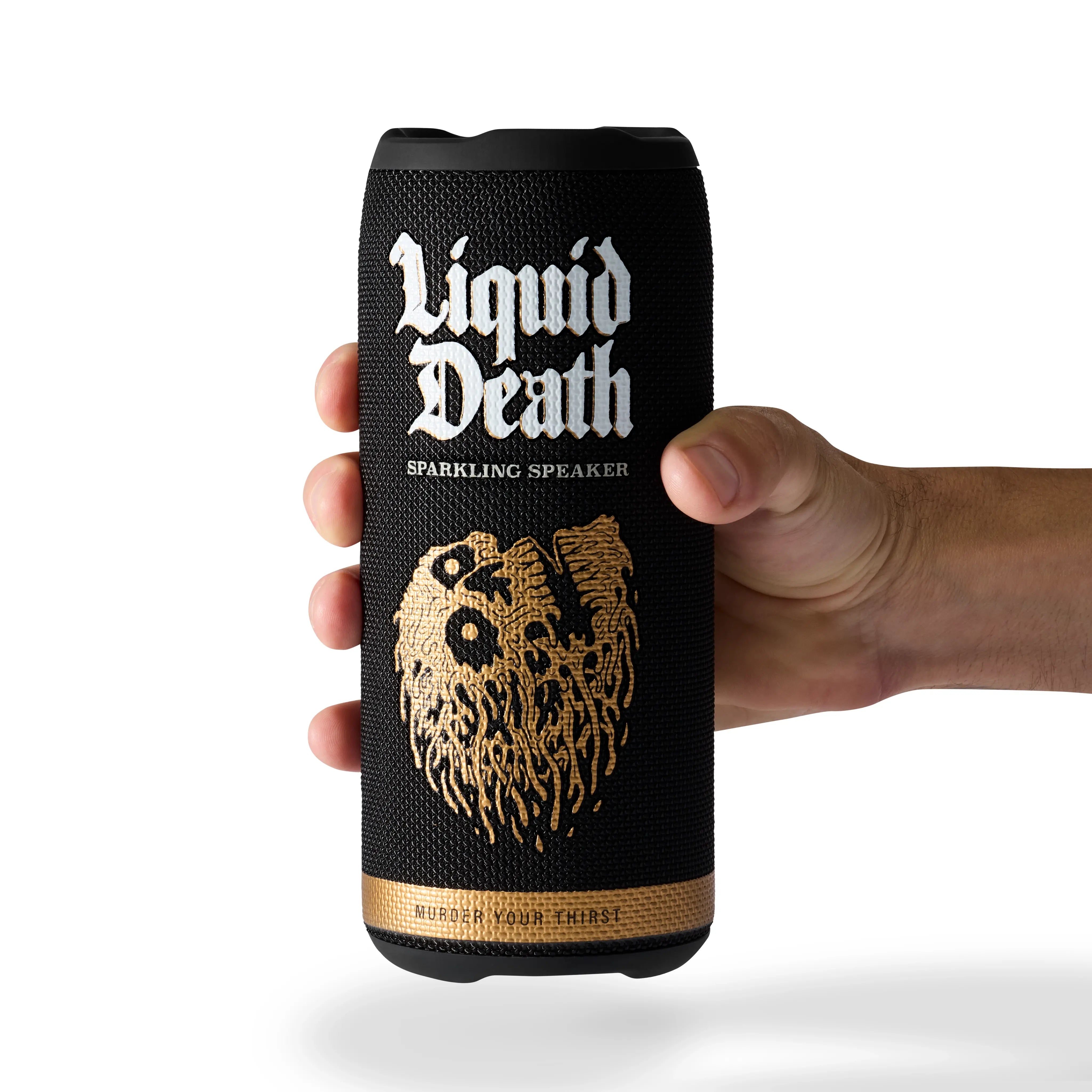 Liquid Death brand asset featured on liquiddeath.com