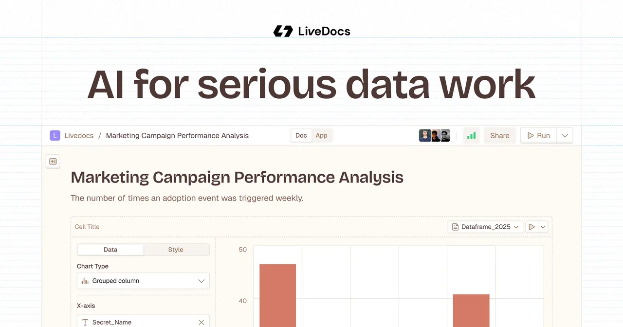 Livedocs brand asset featured on livedocs.com