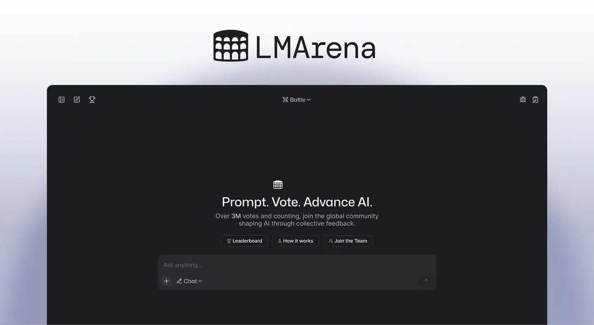 LLMArena brand asset featured on news.lmarena.ai
