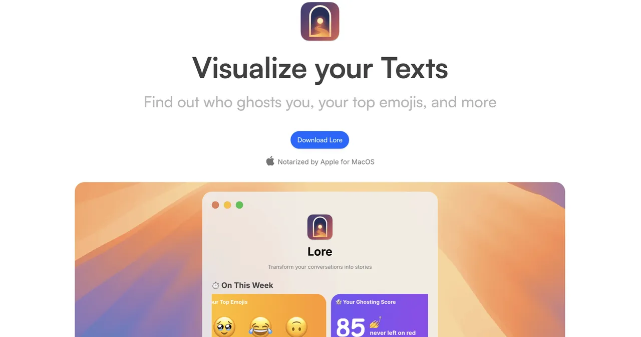 Lore brand asset featured on joinlore.app