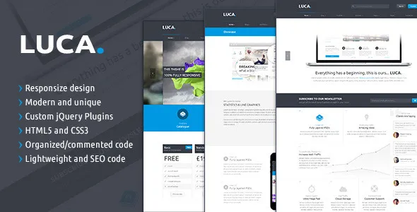 Luca brand asset featured on themeforest.net