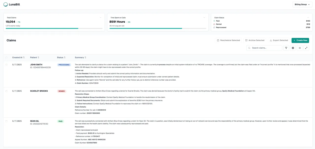 LunaBill brand asset featured on lunabill.com