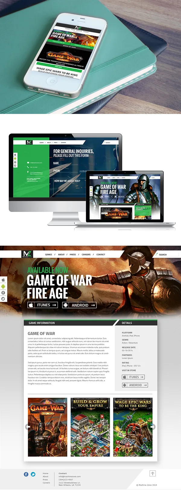 Machine Zone brand asset featured on amfmdesignstudio.com