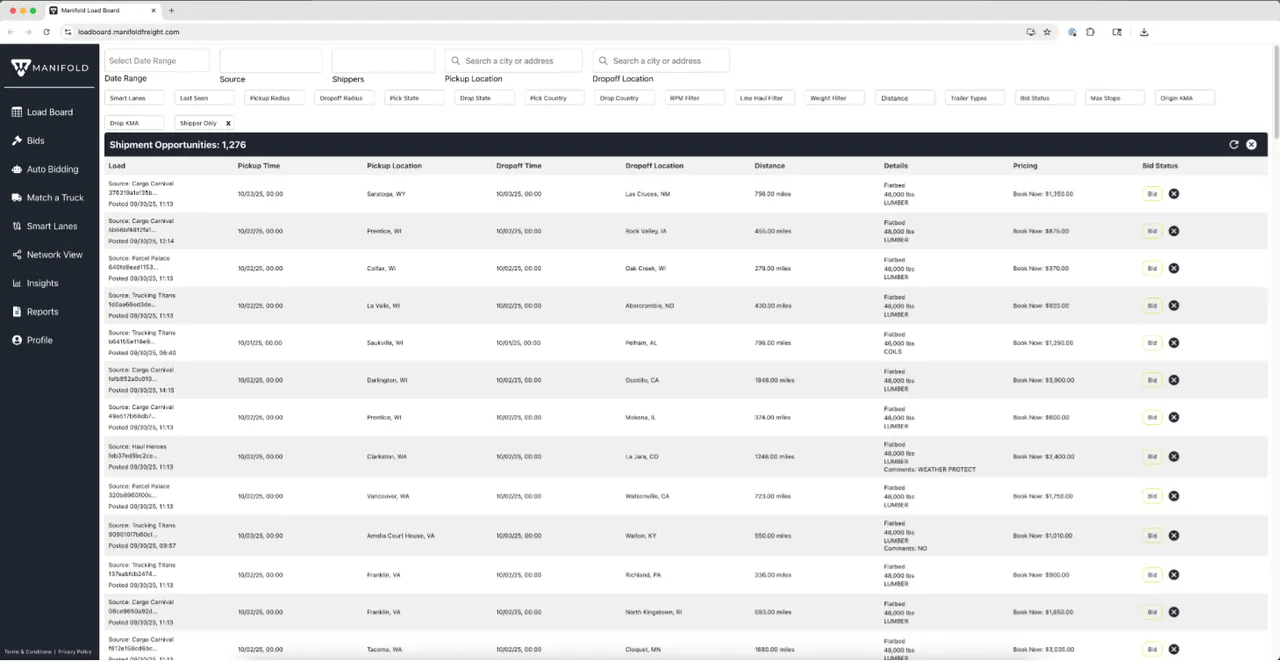 Manifold Freight brand asset featured on manifoldfreight.com