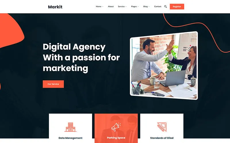 MarkIt brand asset featured on templatemonster.com