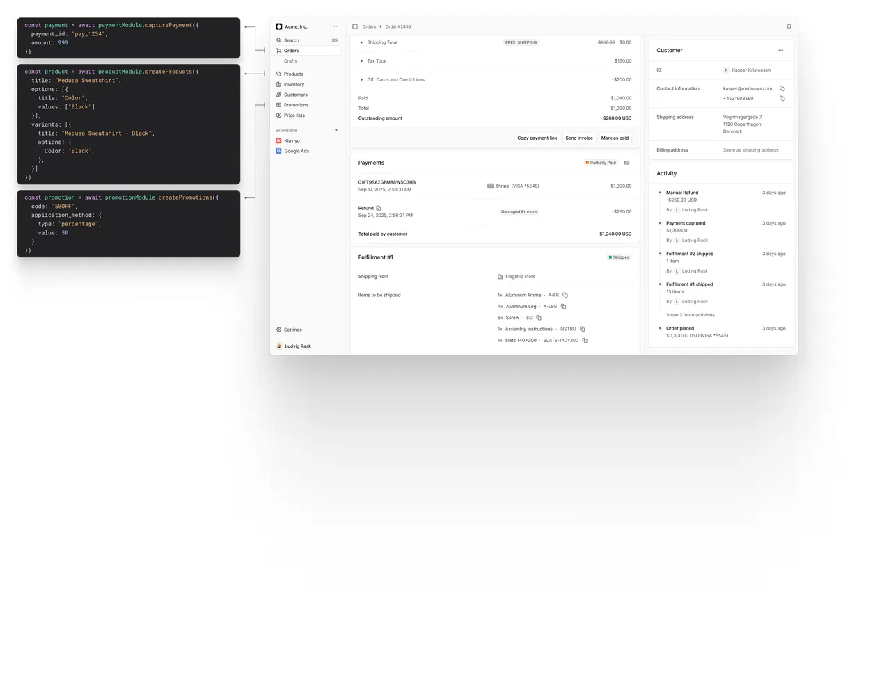 Medusa brand asset featured on medusajs.com