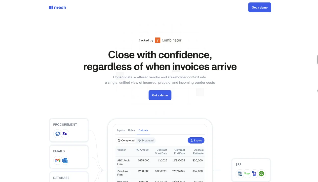 Mesh brand asset featured on usemesh.com