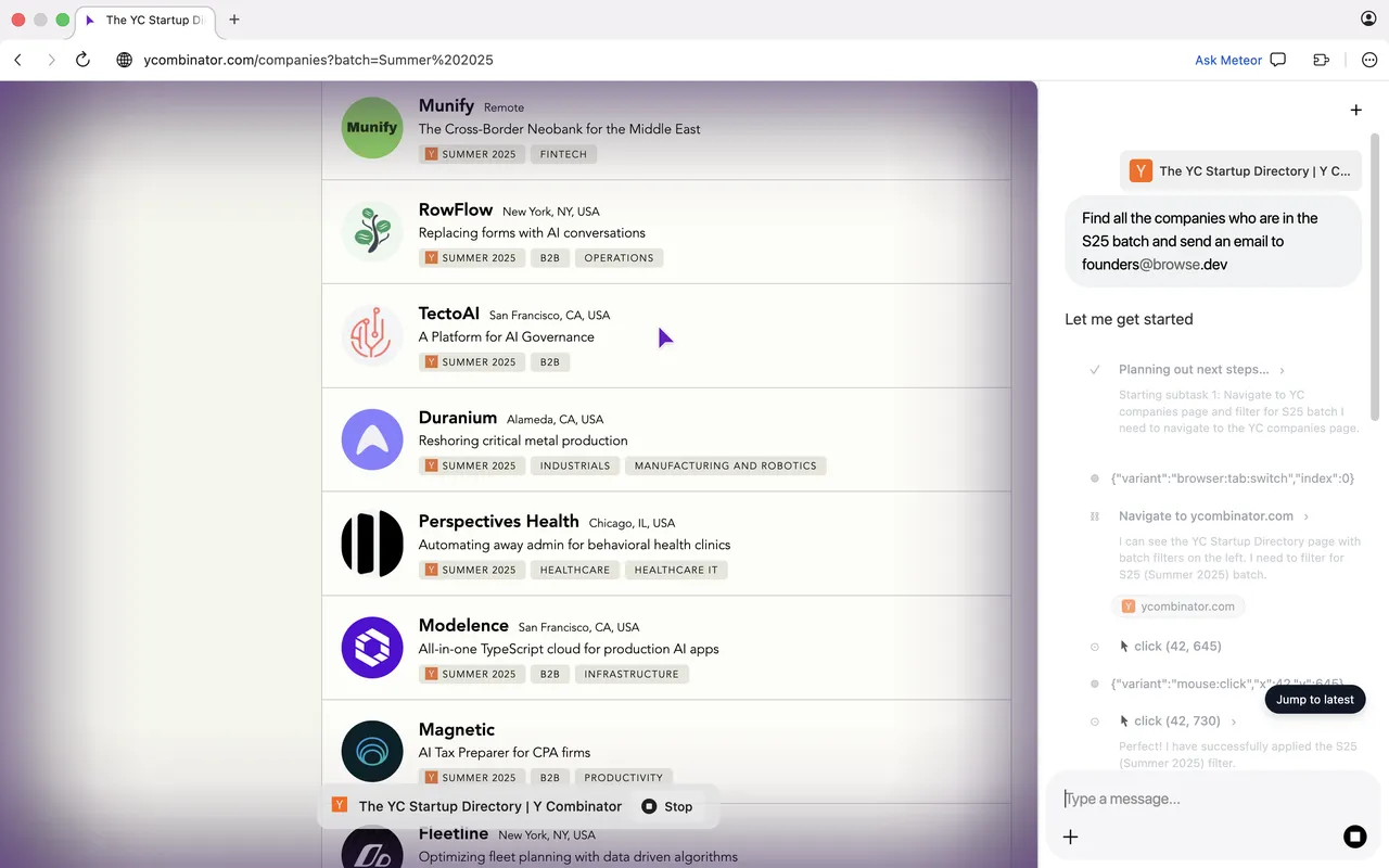 Meteor brand asset featured on browse.dev