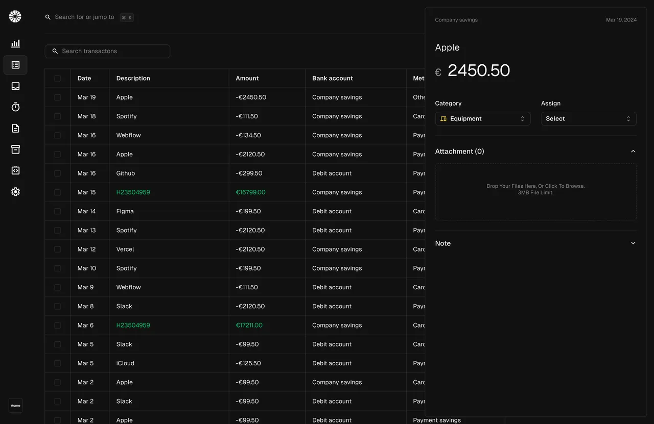 Midday brand asset featured on feature-widgets.midday.ai