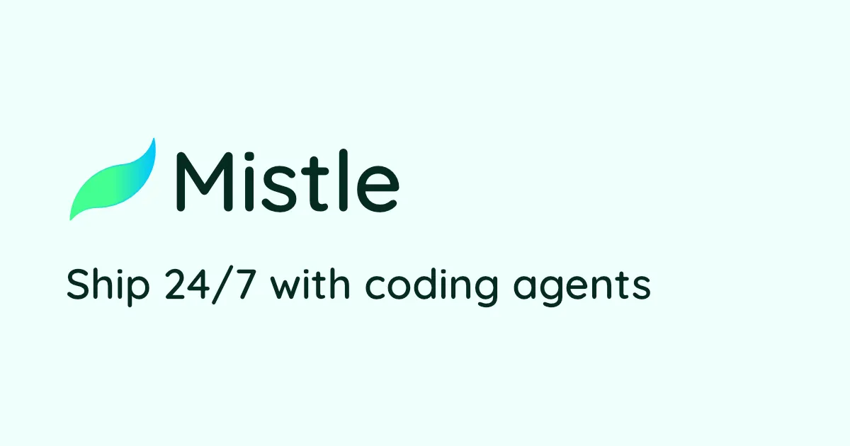 Mistle brand asset featured on mistle.dev